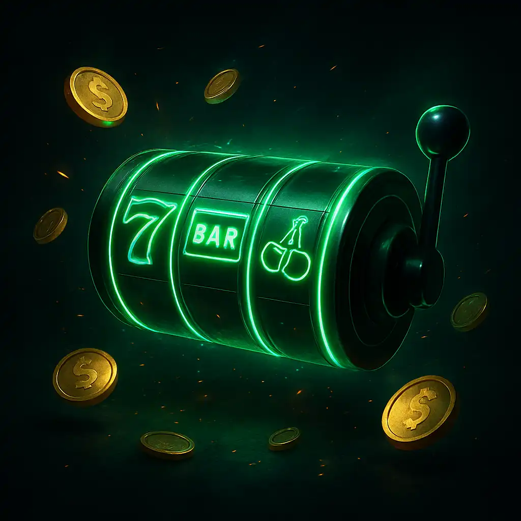 Westio Casino welcome bonus illustration with slot reels and coins
