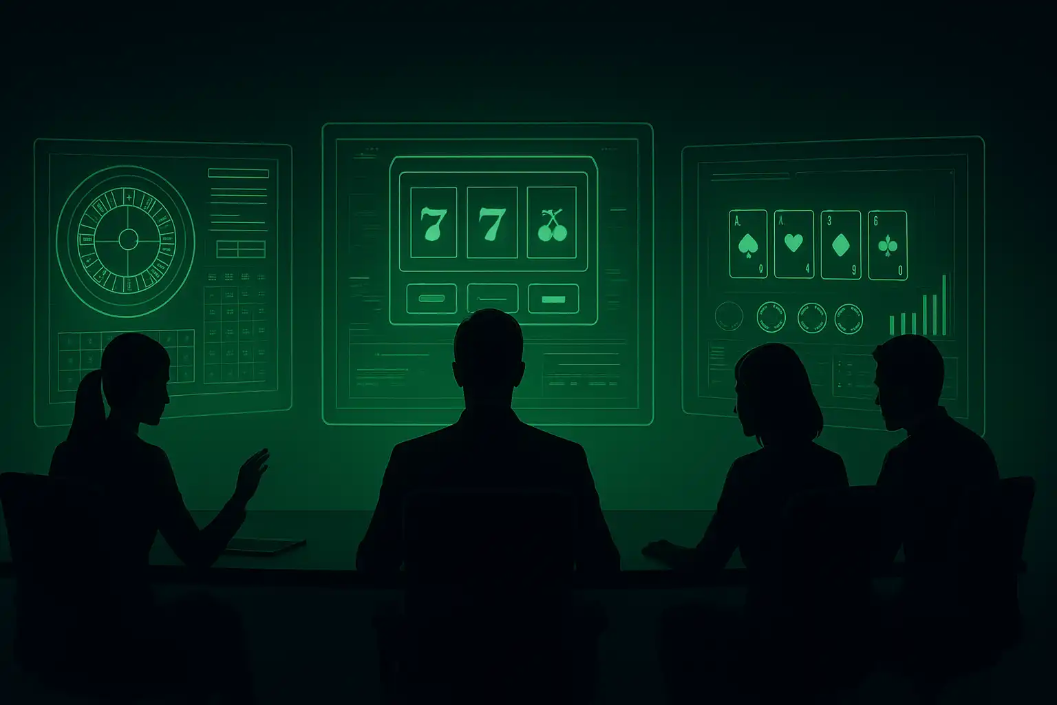 Westio Casino team and brand graphic with neon green accents